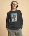 Samurai Ski Winter Sport Ukiyo-e Unisex Long Sleeve Tee - Samurai Original