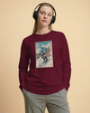 Samurai Ski Winter Sport Ukiyo-e Unisex Long Sleeve Tee - Samurai Original