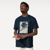 Skiing Samurai Ukiyo-e Organic T-shirt - Samurai Original
