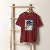 Skiing Samurai Ukiyo-e Organic T-shirt - Samurai Original