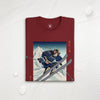 Skiing Samurai Ukiyo-e Organic T-shirt - Samurai Original