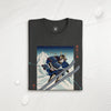 Skiing Samurai Ukiyo-e Organic T-shirt - Samurai Original