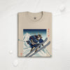 Skiing Samurai Ukiyo-e Organic T-shirt - Samurai Original