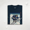 Skiing Samurai Ukiyo-e Organic T-shirt - Samurai Original
