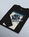 Skiing Samurai Ukiyo-e Unisex Long Sleeve Tee - Samurai Original