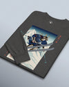 Skiing Samurai Ukiyo-e Unisex Long Sleeve Tee - Samurai Original