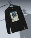 Skiing Samurai Ukiyo-e Unisex Long Sleeve Tee - Samurai Original
