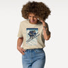 Skiing Samurai Ukiyo-e Organic T-shirt - Samurai Original