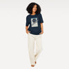 Skiing Samurai Ukiyo-e Organic T-shirt - Samurai Original