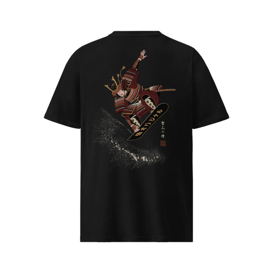 Samurai Snowboard Ukiyo-e Organic T-Shirt