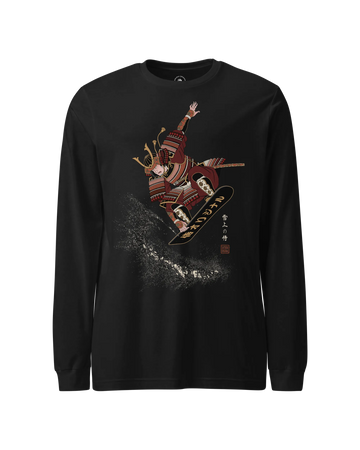 Samurai Snowboard Ukiyo-e Unisex Long Sleeve Tee