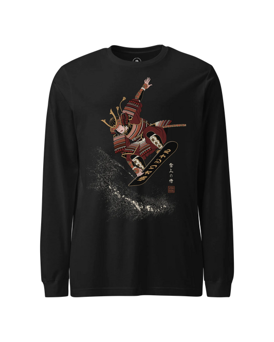 Samurai Snowboard Ukiyo-e Unisex Long Sleeve Tee