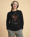 Samurai Snowboard Ukiyo-e Unisex Long Sleeve Tee