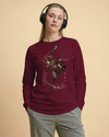 Samurai Snowboard Ukiyo-e Unisex Long Sleeve Tee