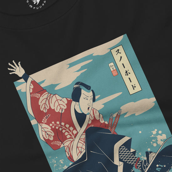 Samurai Snowboard Winter Sport Ukiyo-e Unisex Long Sleeve Tee - Samurai Original