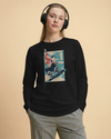 Samurai Snowboard Winter Sport Ukiyo-e Unisex Long Sleeve Tee - Samurai Original