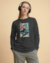 Samurai Snowboard Winter Sport Ukiyo-e Unisex Long Sleeve Tee - Samurai Original