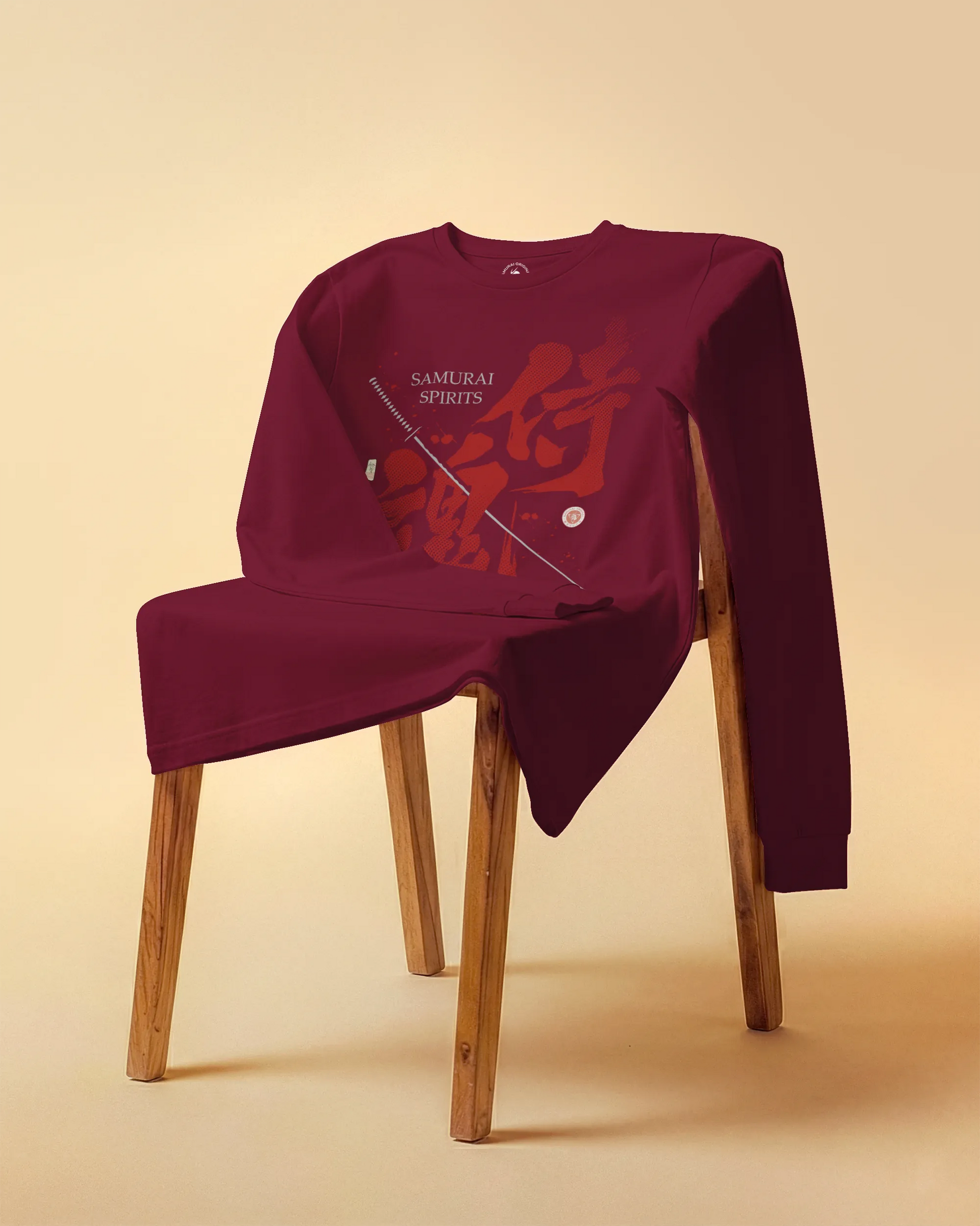 Samurai Spirits Kanji Calligraphy Unisex Long Sleeve Tee - Samurai Original