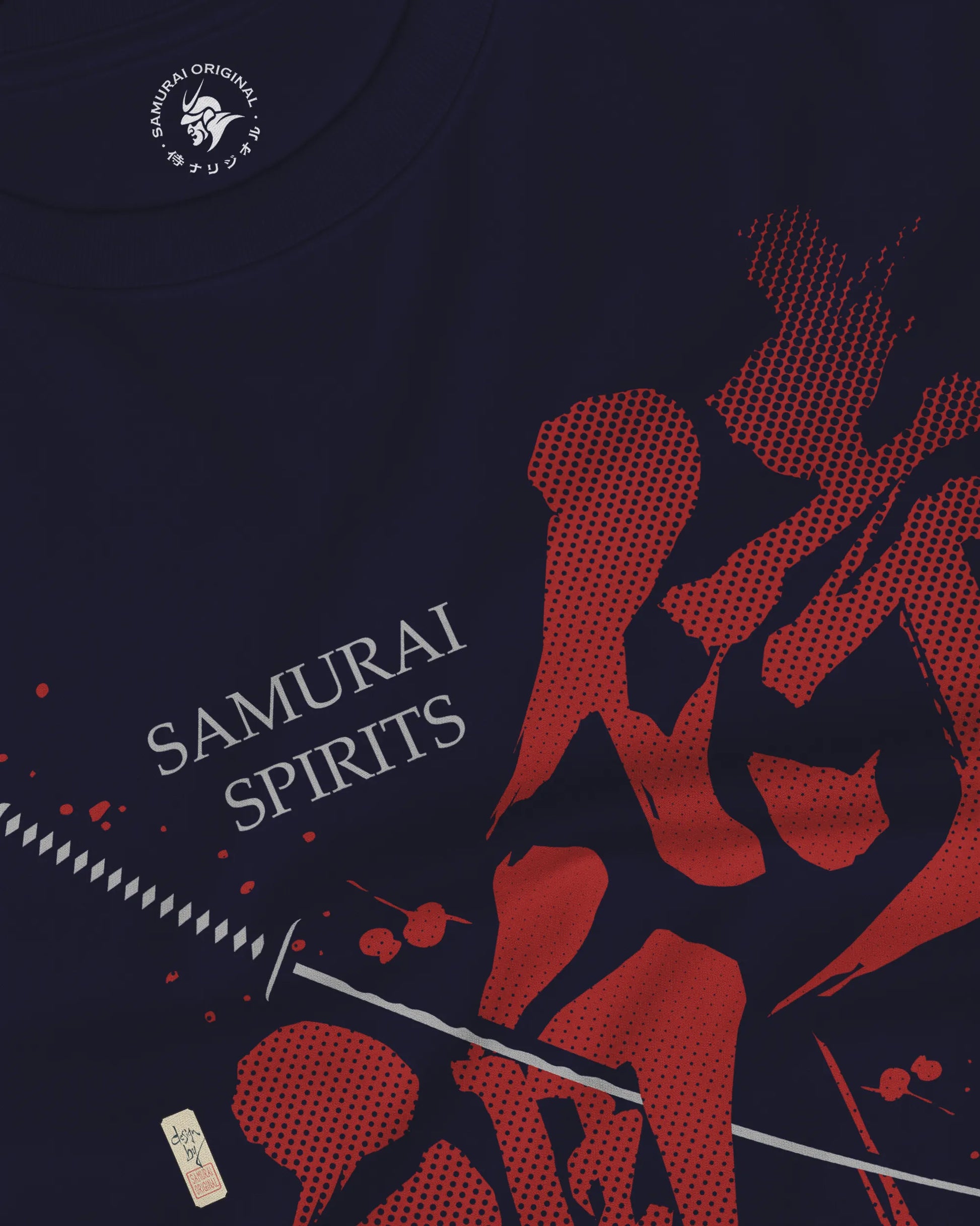 Samurai Spirits Kanji Calligraphy Unisex Long Sleeve Tee - Samurai Original