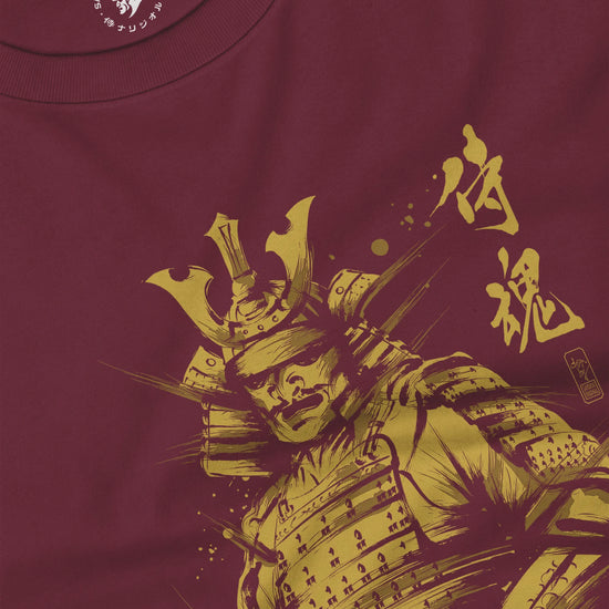 Samurai Sumi-e Japanese Ink Painting Unisex Long Sleeve Tee - Samurai Original