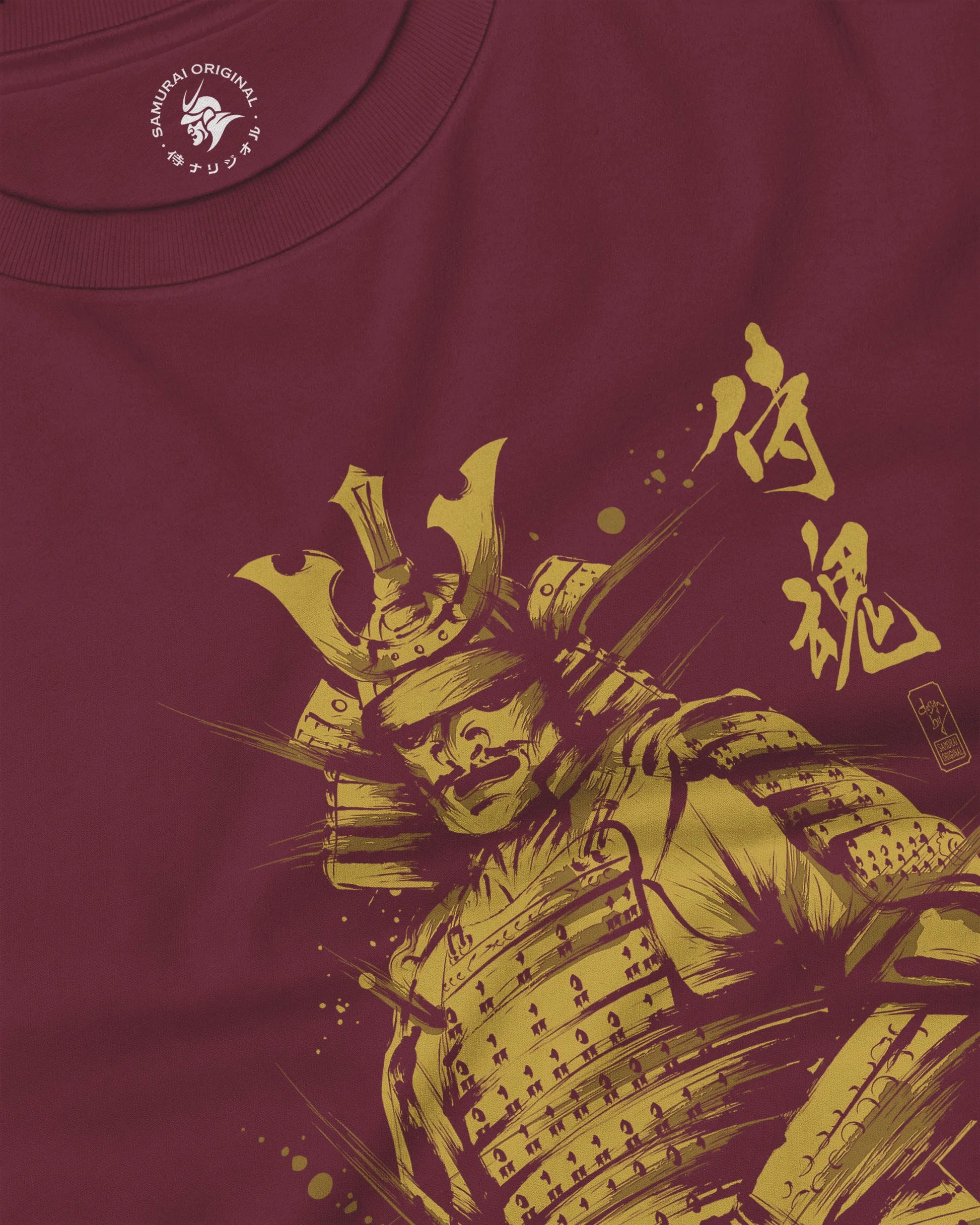 Samurai Sumi-e Japanese Ink Painting Unisex Long Sleeve Tee - Samurai Original