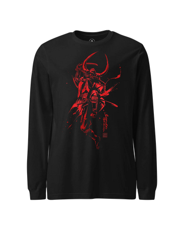 Samurai Sumi-e Unisex Long Sleeve Tee No.5