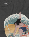 Samurai Surfing 2 Water Sport Ukiyo-e Unisex Unisex Long Sleeve Tee - Samurai Original