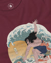 Samurai Surfing 2 Water Sport Ukiyo-e Unisex Unisex Long Sleeve Tee - Samurai Original