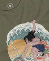 Samurai Surfing 2 Water Sport Ukiyo-e Unisex Unisex Long Sleeve Tee - Samurai Original