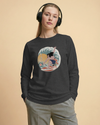 Samurai Surfing 2 Water Sport Ukiyo-e Unisex Unisex Long Sleeve Tee - Samurai Original