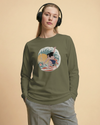 Samurai Surfing 2 Water Sport Ukiyo-e Unisex Unisex Long Sleeve Tee - Samurai Original