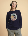 Samurai Surfing 2 Water Sport Ukiyo-e Unisex Unisex Long Sleeve Tee - Samurai Original
