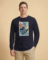 Samurai Surfing Water Sport Ukiyo-e Unisex Long Sleeve Tee
