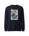 Samurai Surfing Water Sport Ukiyo-e Unisex Long Sleeve Tee