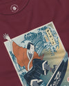 Samurai Surfing Water Sport Ukiyo-e Unisex Long Sleeve Tee