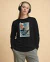 Samurai Surfing Water Sport Ukiyo-e Unisex Long Sleeve Tee