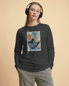 Samurai Surfing Water Sport Ukiyo-e Unisex Long Sleeve Tee