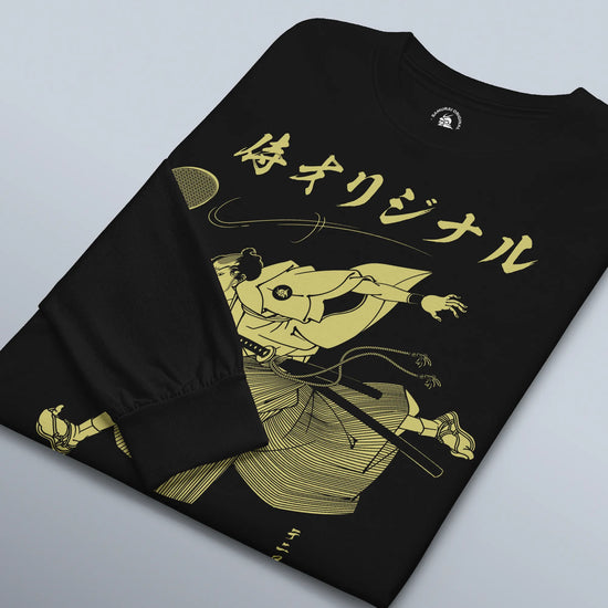Samurai Tennis Japanese Ukiyo-e Unisex Long Sleeve Tee No.3 - Samurai Original