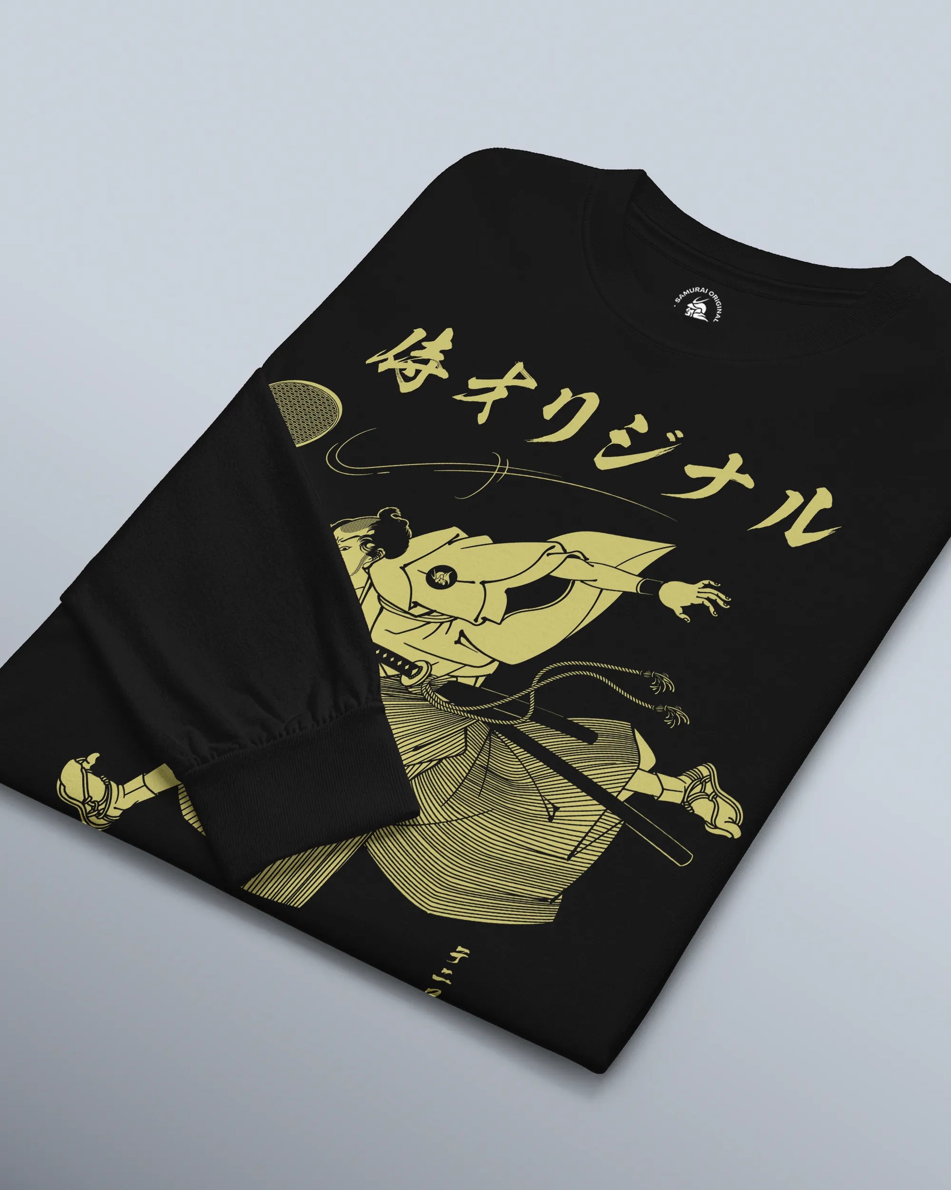 Samurai Tennis Japanese Ukiyo-e Unisex Long Sleeve Tee No.3 - Samurai Original