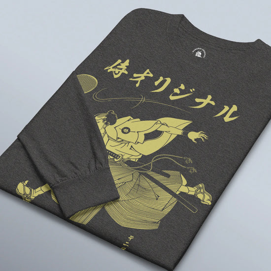 Samurai Tennis Japanese Ukiyo-e Unisex Long Sleeve Tee No.3 - Samurai Original
