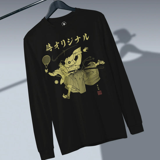 Samurai Tennis Japanese Ukiyo-e Unisex Long Sleeve Tee No.3 - Samurai Original