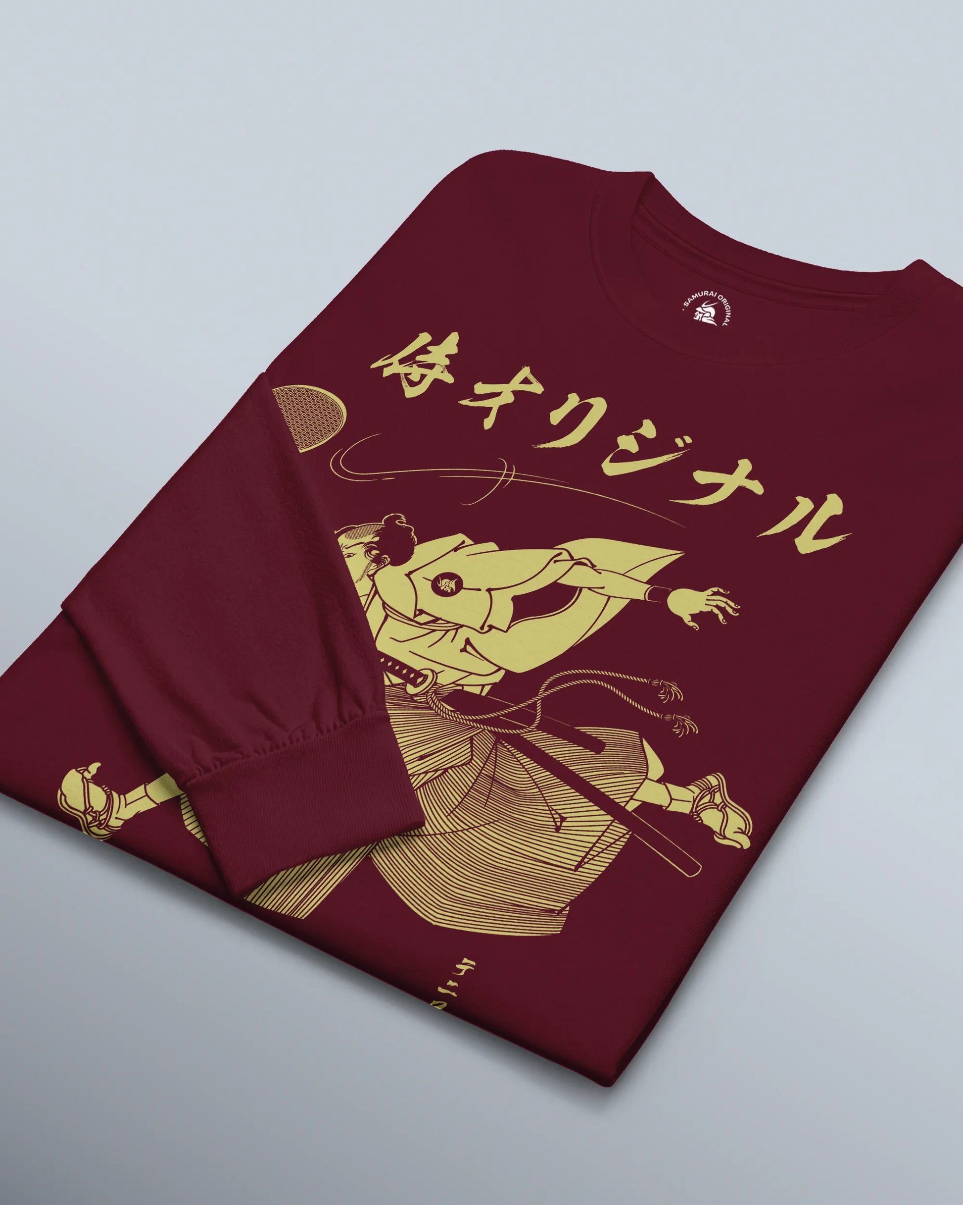 Samurai Tennis Japanese Ukiyo-e Unisex Long Sleeve Tee No.3 - Samurai Original