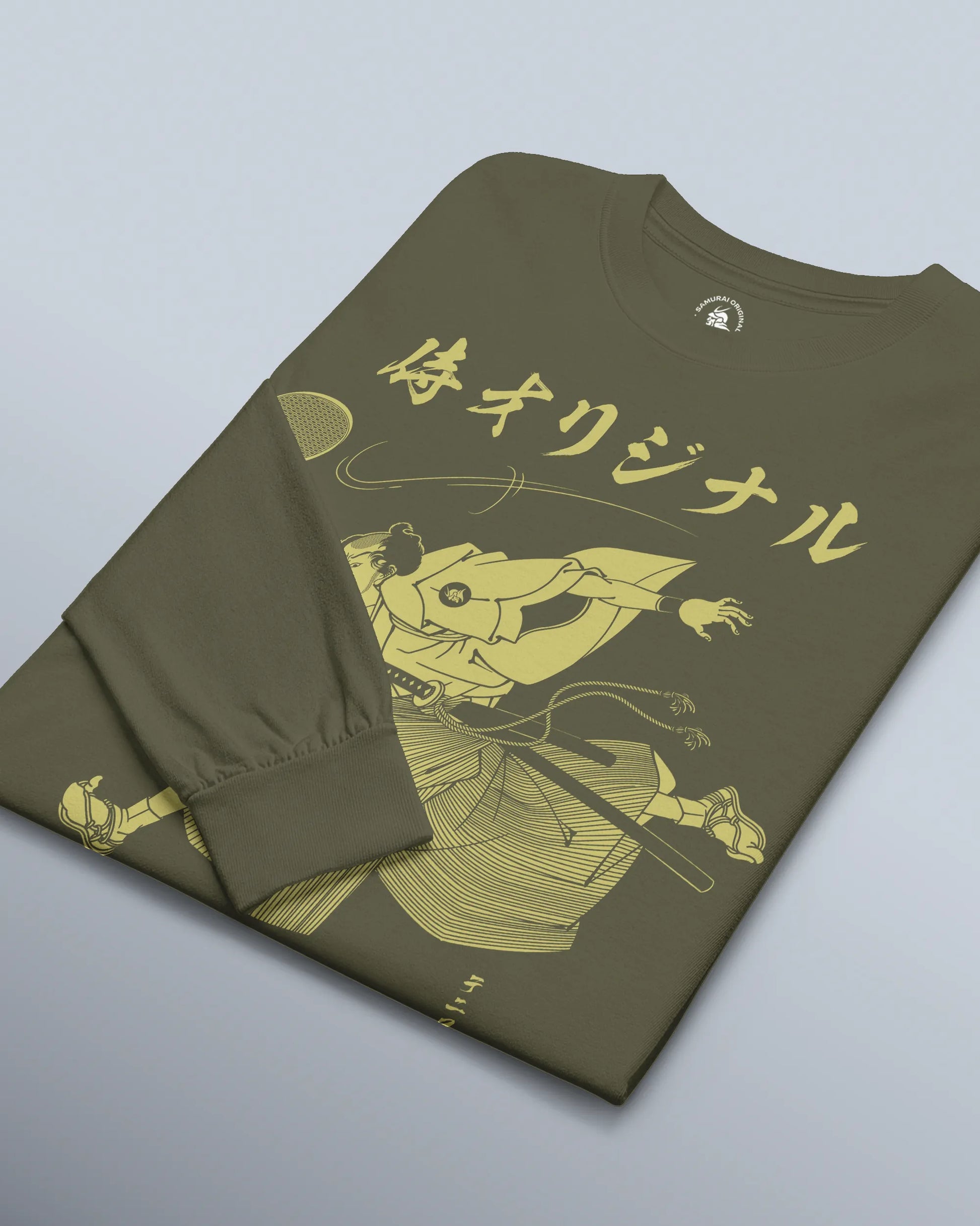 Samurai Tennis Japanese Ukiyo-e Unisex Long Sleeve Tee No.3 - Samurai Original