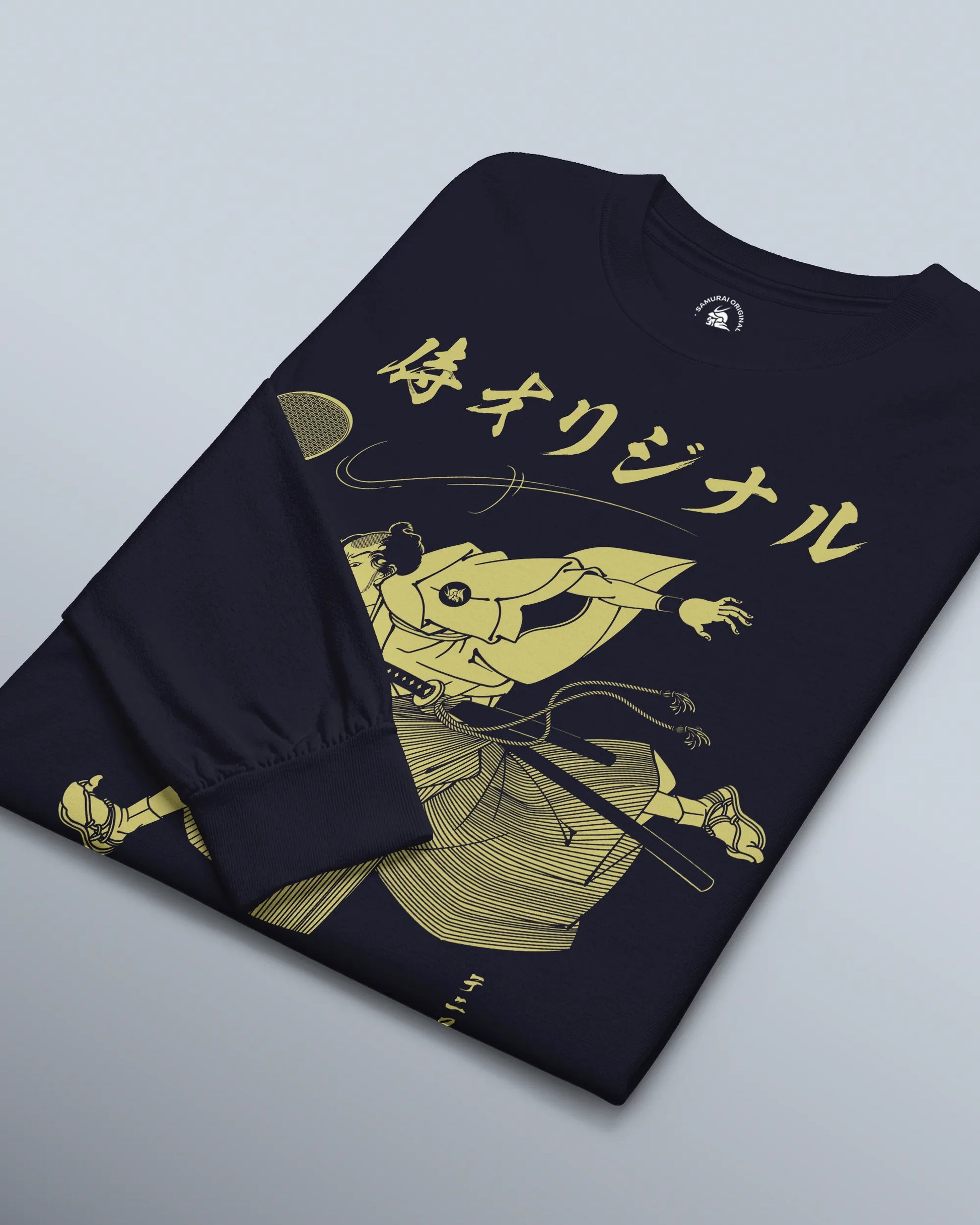 Samurai Tennis Japanese Ukiyo-e Unisex Long Sleeve Tee No.3 - Samurai Original
