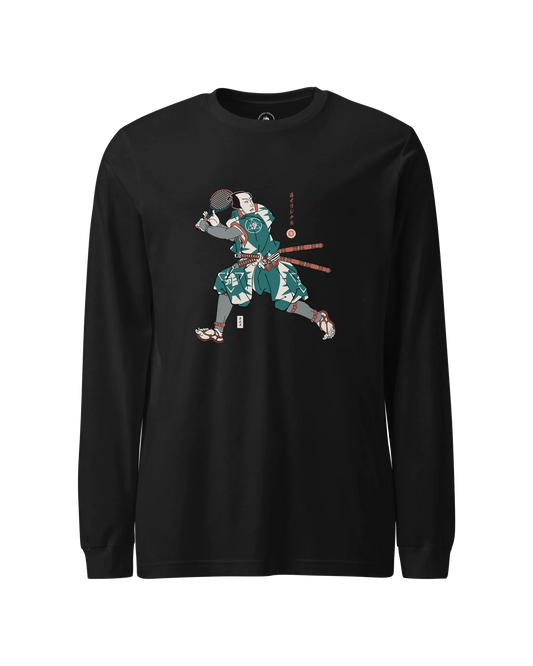 Samurai Tennis Sport Ukiyo-e Unisex Long Sleeve Tee