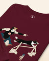 Samurai Trainer Dog Ukiyo-e Unisex Long Sleeve Tee