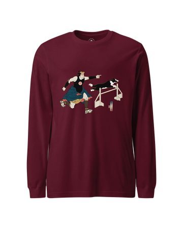 Samurai Trainer Dog Ukiyo-e Unisex Long Sleeve Tee