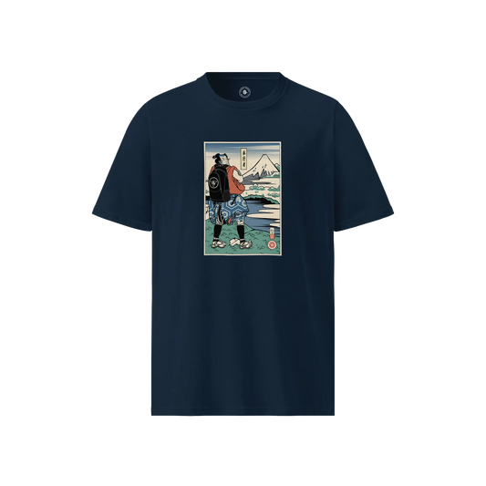 Samurai Traveler Ukiyo-e Unisex organic t-shirt