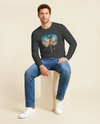 Samurai Trekking Ukiyo-e Unisex Long Sleeve Tee