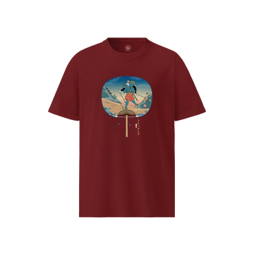 Samurai Trekking Ukiyo-e  Unisex organic t-shirt